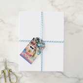 Étiquettes-cadeau Palmier tropical de plage Père Noël Noël (Avec de laficelle)