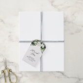 Étiquettes-cadeau palmier tropical feuille verdure fleurie douche nu (Avec de la ficelle)