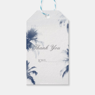 Étiquettes-cadeau Palmiers Blanc Chaleur Glamour Chic Moderne Tropic