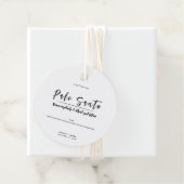 Étiquettes Cadeau Palo Santo Minimal Moderne Mariage (En situation)