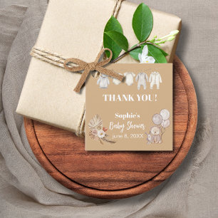 Étiquettes Cadeau Pampas Grass Boho Nous Pouvons Bearly Wait Baby sh