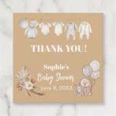 Étiquettes Cadeau Pampas Grass Boho Nous Pouvons Bearly Wait Baby sh (Devant)