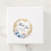 Étiquettes Cadeau Pampas Grass Dusty Blue Floral Mariage Merci (En situation)
