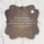 Étiquettes Cadeau Pampas Grass et Merci rustique en bois (Dos)