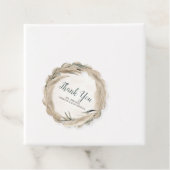 Étiquettes Cadeau Pampas Grass et verdure Elégant Merci de couronne (En situation)