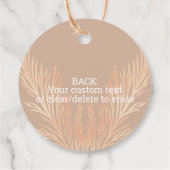 Étiquettes Cadeau Pampas Grass Mariage tendance Boho Merci (Dos)