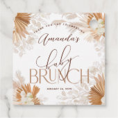 Étiquettes Cadeau Pampas neutres Merci Brunch bébé (Dos)