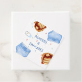 Étiquettes Cadeau Pampers bleus et crêpes (En situation)