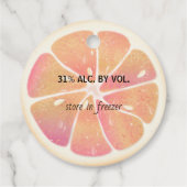Étiquettes Cadeau Pamplemousse Moderne Fruit Grapefruitcello (Dos)