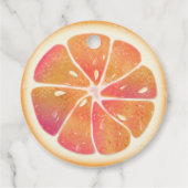 Étiquettes Cadeau Pamplemousse Moderne Fruit Merci (Dos)