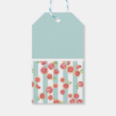 Étiquettes-cadeau Pamplemousse rose Motif sur les rayures vertes Ann (Dos)