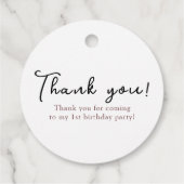 Étiquettes Cadeau Pancakes aquarelle fête d'anniversaire (Dos)