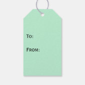 Étiquettes-cadeau Panda Bear Motif Vert Imprimer (Dos)