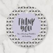 Étiquettes Cadeau Panda de caractère mignon anniversaire des enfants (Dos)