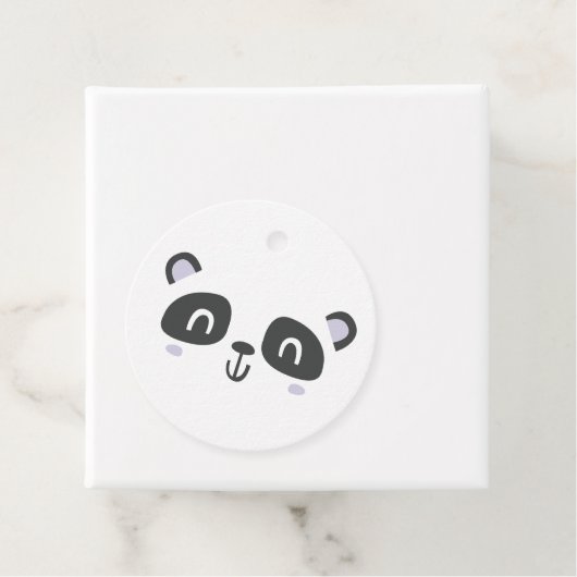 Étiquettes Cadeau Panda de caractère mignon anniversaire des enfants (En situation)