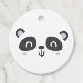 Étiquettes Cadeau Panda de caractère mignon anniversaire des enfants (Devant)