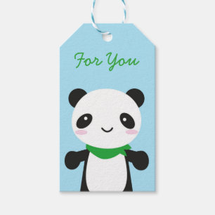 Étiquettes-cadeau Panda mignon superbe de Kawaii