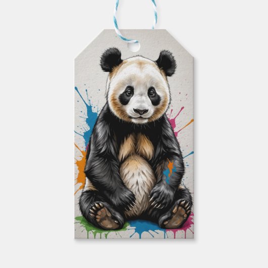 ÉTIQUETTES-CADEAU PANDA - PENCIL - COULEURS (Devant)