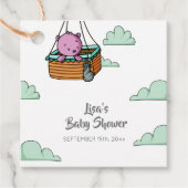 Étiquettes Cadeau Panier à ballons rose Teddy (Devant)