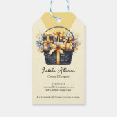 Étiquettes-cadeau Panier cadeau bleu jaune de la Marine (Dos)