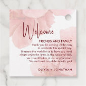 Étiquettes Cadeau Panier cadeau Mariage de fleurs d'aquarelle (Dos)