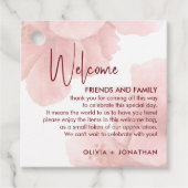 Étiquettes Cadeau Panier cadeau Mariage de fleurs d'aquarelle (Devant)