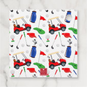 Étiquettes Cadeau Panier de golf rouge personnalisé (Dos)