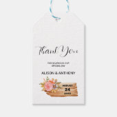 Étiquettes-cadeau Panneau Fleurs et bois d'automne (Devant)