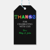 Étiquettes-cadeau Panneau néon Luminosité dans l'obscurité Merci cad (Dos)