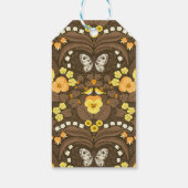 Étiquettes-cadeau Pansies jaunes, oiseaux et papillons (Dos)