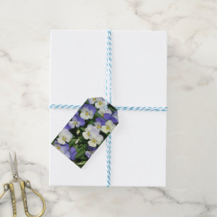 Étiquettes-cadeau Pansies violettes Jardin Floral