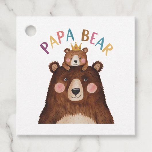Étiquettes Cadeau Papa Bear (Devant)