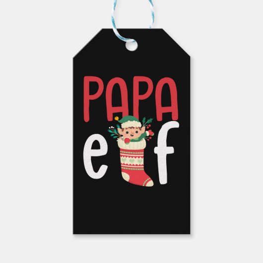 Étiquettes-cadeau Papa Elf (Devant)