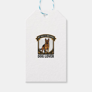 Étiquettes-cadeau Papa est un Amoureux de Chien Incroyable Pattes de