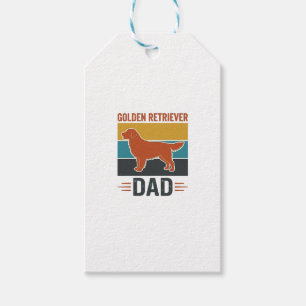 Étiquettes-cadeau Papa Golden Retriever Conception Vectorielle pour