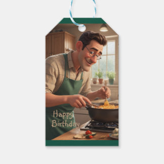 Étiquettes-cadeau Papa, l'anniversaire de Cook