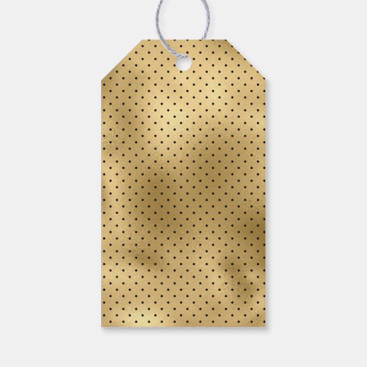Étiquettes-cadeau Papier alu noir et or (Dos)
