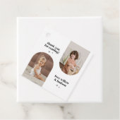 Étiquettes Cadeau Papier d'anniversaire conjoint photo double arc (En situation)