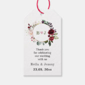 Étiquettes-cadeau Papier Kraft personnalisé, Mariage personnalisé, M (Devant)