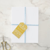 Étiquettes-cadeau Papier Mariage Blanc Jaune Picado Mexicain (Avec de laficelle)