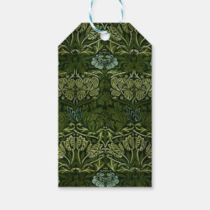 Étiquettes-cadeau Papier peint Grande Tulipe Rose verte de William M