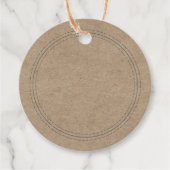 Étiquettes Cadeau Papier Rustique Fait Maison Simple Kraft Écrivez E (Devant)