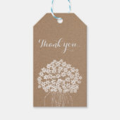 Étiquettes-cadeau Papier Rustique Kraft Mason Jar Mariage Floral (Devant)