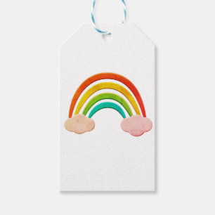 Étiquettes-cadeau Papier vintage Coupé Arc-En-Ciel Et Nuages