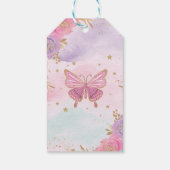 Étiquettes-cadeau Papillon blanc Fée Jardin Floral Anniversaire (Dos)