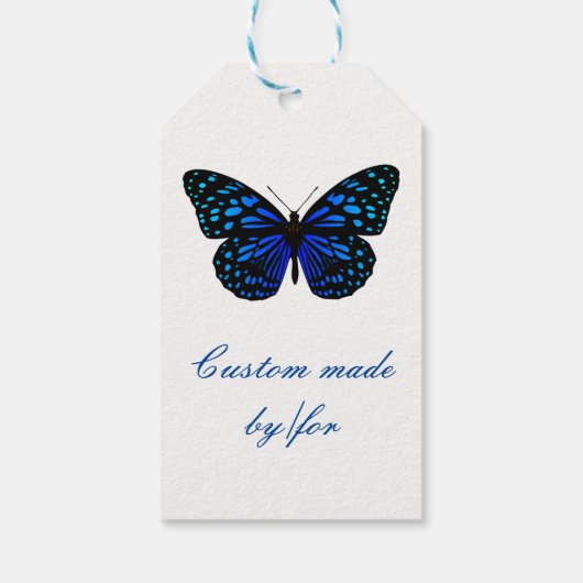 Étiquettes-cadeau Papillon bleu Thunder_Cove (Dos)