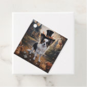 Étiquettes Cadeau Papillon Citrouille Halloween effroi (En situation)