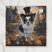 Étiquettes Cadeau Papillon Citrouille Halloween effroi (Dos)