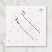 Étiquettes Cadeau Papillon d'aquarelle rose et jaune (Dos)