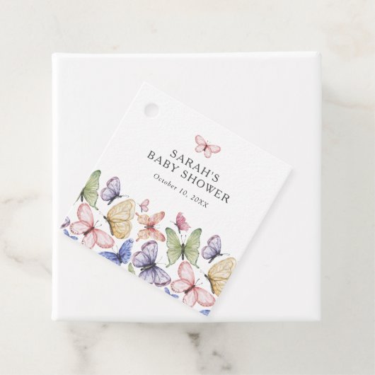 Étiquettes Cadeau Papillon de bébé (En situation)